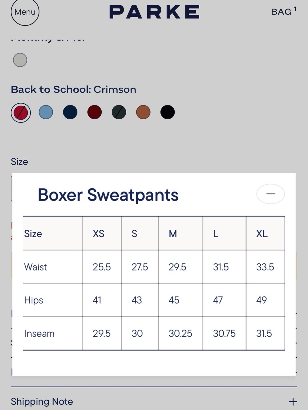 PARKE Women’s Fleece Boxer Sweatpants- Crimson - Picture 4 of 4